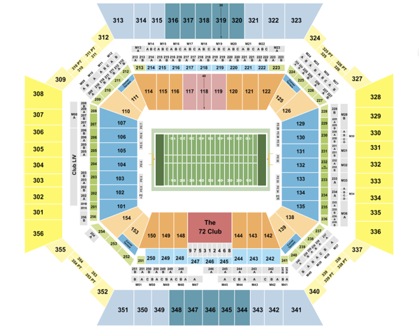 Hard rock stadium seating chart for Super Bowl 2020